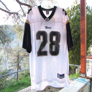 St. Louis LA Rams NFL Reebok #28 Marshall Faulk Size XL Jersey EUC Vintage Champ